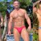 Men’s Swimsuit Model at the pool – GRAND-AXIS SG Mini-Brief