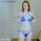 Bright Blue CHEEKY String Bikini Try On