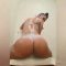 Fine girl twerks with oil on her big booty