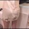 young girl in silky half slip
