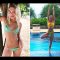 Louisa Johnson shows off her yoga skills in a thong bikini on tropical holiday to Bali