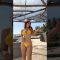 sexy bikini girl dancing in beach 🏖️